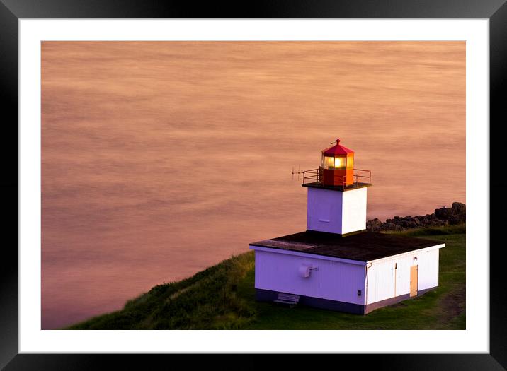 Cape d'Or Lighthouse Framed Mounted Print by Dave Reede