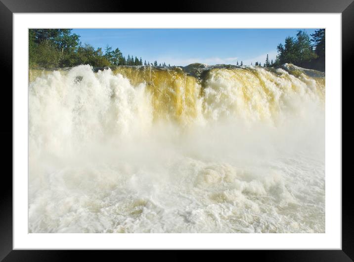 Pisew Falls Provincial Park Framed Mounted Print by Dave Reede