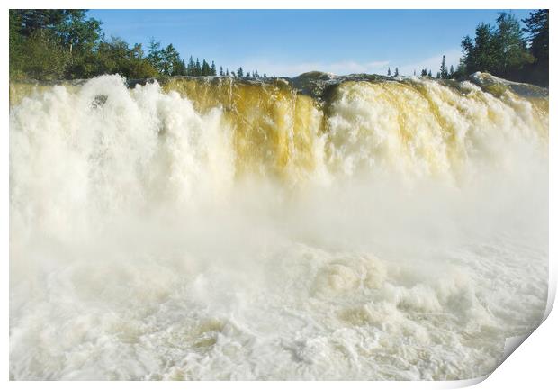 Pisew Falls Provincial Park Print by Dave Reede
