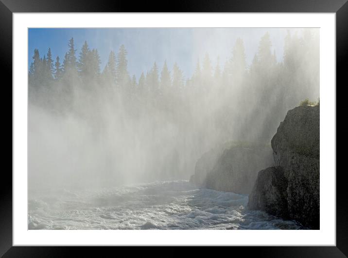 Pisew Falls Provincial Park, along the Grass River Framed Mounted Print by Dave Reede