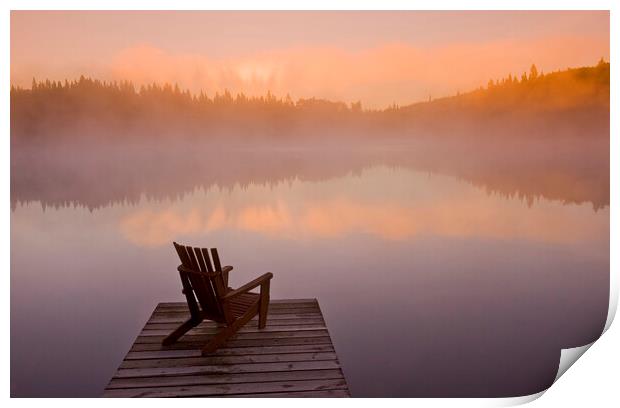 Foggy Morning Print by Dave Reede