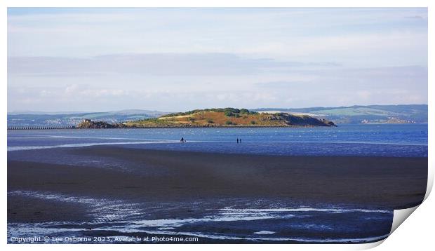Cramond Island, Firth of Forth Print by Lee Osborne
