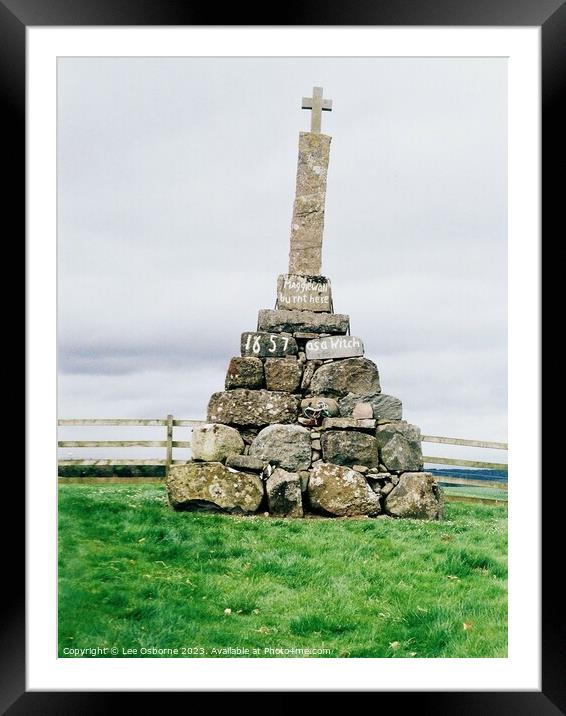 Maggie Wall's Cross, Dunning, Perthshire Framed Mounted Print by Lee Osborne