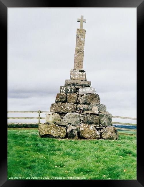 Maggie Wall's Cross, Dunning, Perthshire Framed Print by Lee Osborne