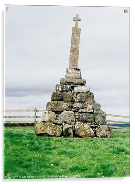 Maggie Wall's Cross, Dunning, Perthshire Acrylic by Lee Osborne