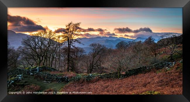Lake District panorama Framed Print by John Henderson
