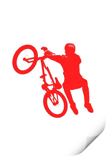 BMX in Red Print by Donna Collett