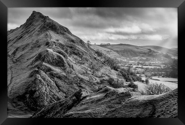 Parkhouse Hill Black and White Framed Print by Tim Hill