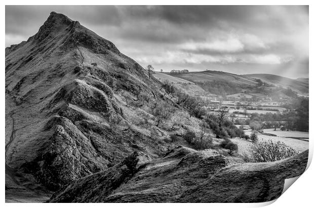 Parkhouse Hill Black and White Print by Tim Hill