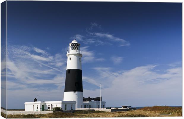 Alderney lighthouse Canvas Print by Gary Eason