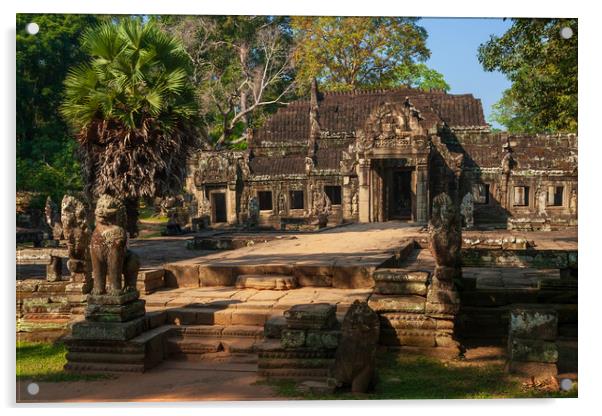 Prasat Banteay Kdei Temple In Cambodia Acrylic by Artur Bogacki