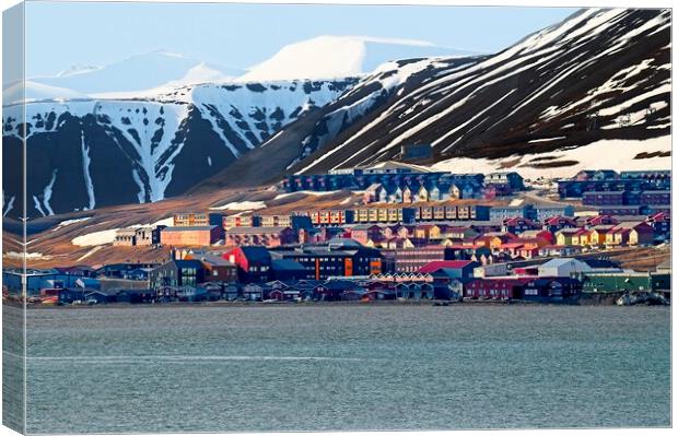 Longyearbyen Town Svalbard Canvas Print by Martyn Arnold