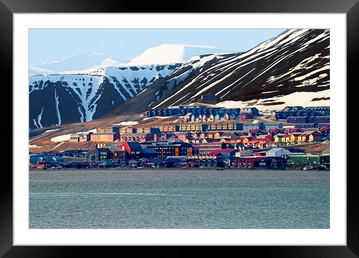 Longyearbyen Town Svalbard Framed Mounted Print by Martyn Arnold
