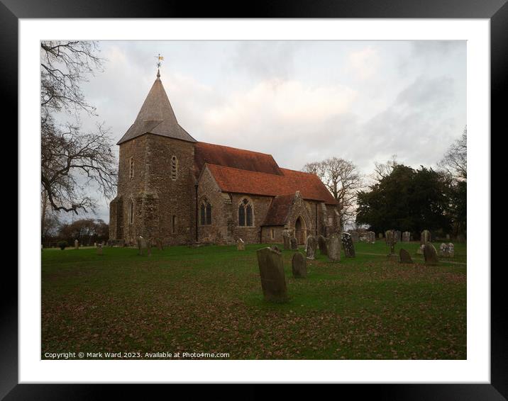St Peter and St Paul Church in Peasmarsh. Framed Mounted Print by Mark Ward