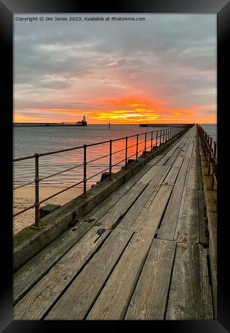 Red Sky in the Morning Framed Print by Jim Jones