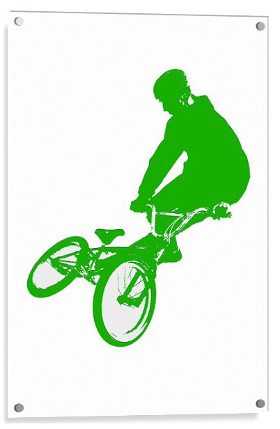 BMX in Green Acrylic by Donna Collett