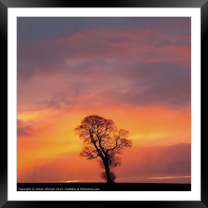 Sky sun Framed Mounted Print by Simon Johnson