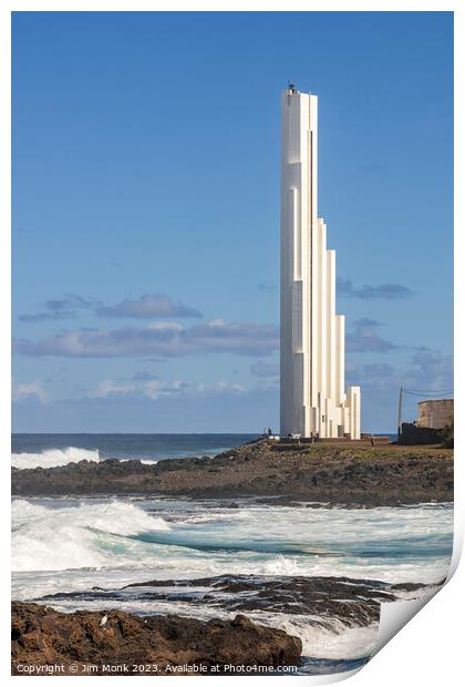 Punta del Hidalgo Lighthouse in Tenerife Print by Jim Monk
