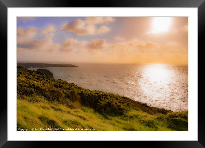 Anglesey Sunset Framed Mounted Print by Ian Donaldson
