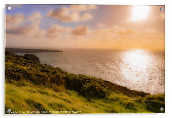 Anglesey Sunset Acrylic by Ian Donaldson