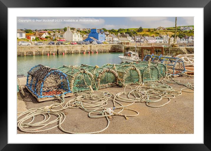 Portpatrick Harbour Dumfries and Galloway Scotland Framed Mounted Print by Pearl Bucknall