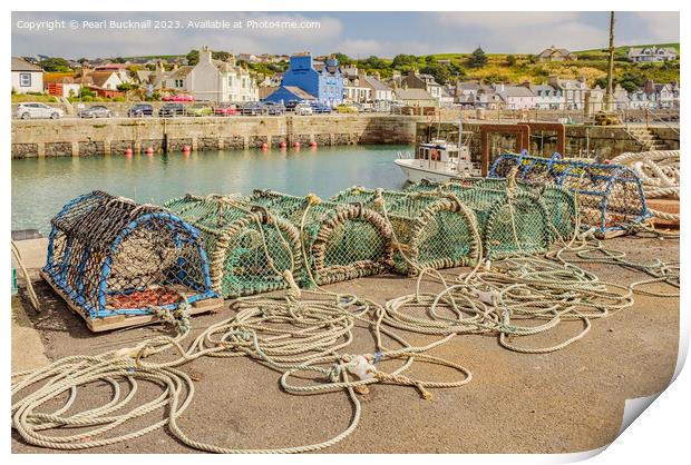 Portpatrick Harbour Dumfries and Galloway Scotland Print by Pearl Bucknall