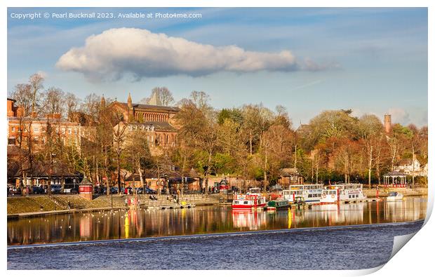 River Dee in Chester City Print by Pearl Bucknall