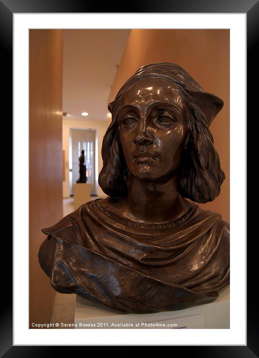 Bust in Convent of St George Gallery, Prague Framed Mounted Print by Serena Bowles