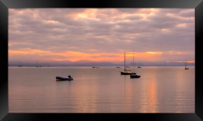 Abersosh Bay Sunrise Framed Print by Tim Hill