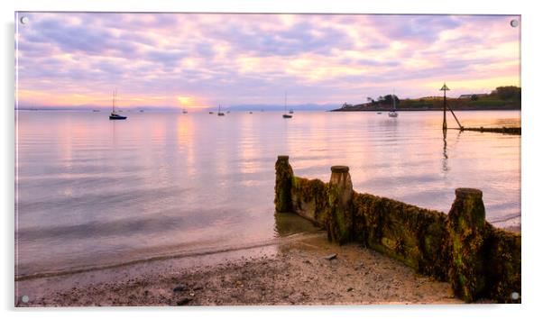 Machroes Beach Sunrise, Gwynedd Acrylic by Tim Hill