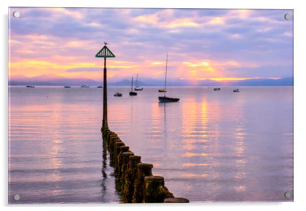 Machroes Beach Sunrise, Gwynedd Acrylic by Tim Hill