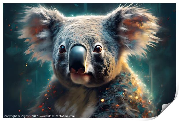 Koala portrait Print by Olgast 