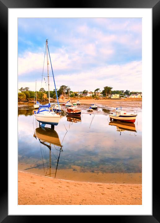 Abersoch Harbour Entrance ~ Mirror Pool Framed Mounted Print by Tim Hill