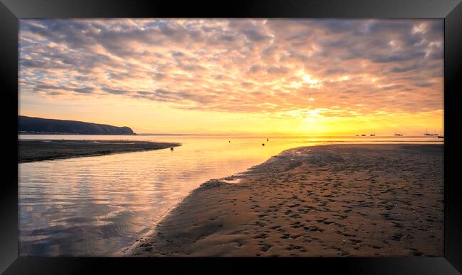 Abersoch Bay Sunrise Framed Print by Tim Hill