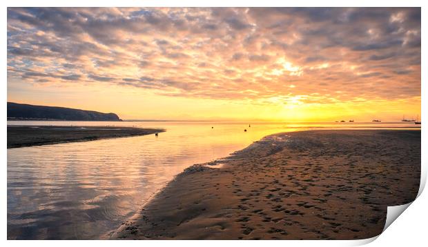 Abersoch Bay Sunrise Print by Tim Hill