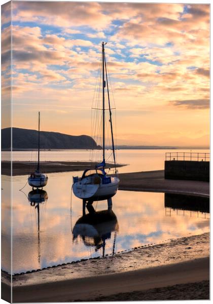 August Sunrise Abersoch Harbour Canvas Print by Tim Hill