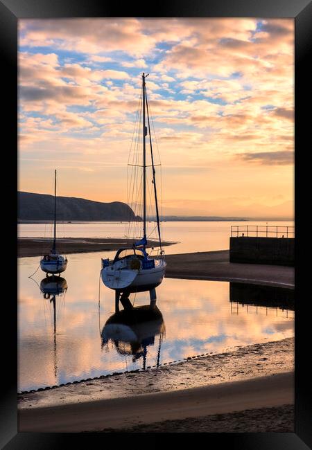 August Sunrise Abersoch Harbour Framed Print by Tim Hill