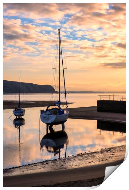 August Sunrise Abersoch Harbour Print by Tim Hill