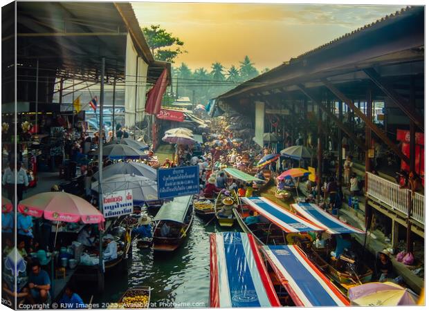 Floating Market Thailand Canvas Print by RJW Images