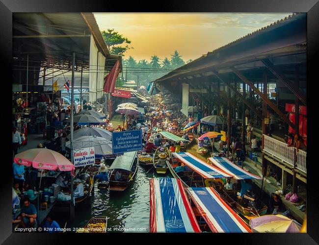 Floating Market Thailand Framed Print by RJW Images