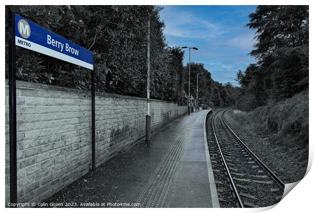 Berry Brow Railway Station Print by Colin Green