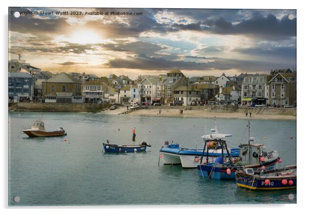 St. Ives Harbour, Cornwall Acrylic by Stuart Wyatt