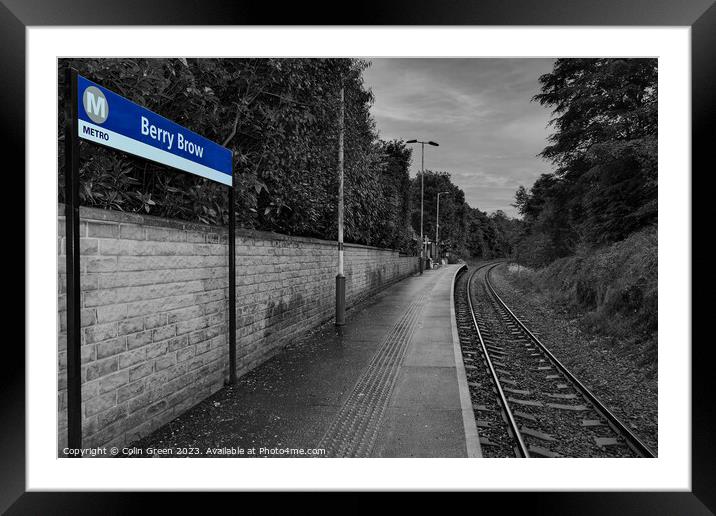 Berry Brow Railway Station Framed Mounted Print by Colin Green