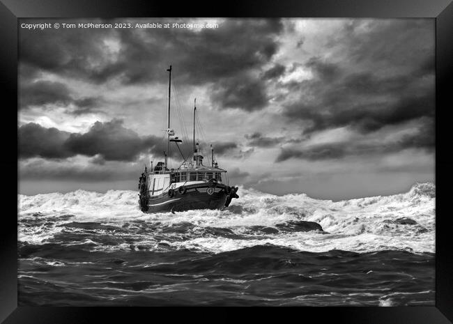 Heavy Seas Framed Print by Tom McPherson