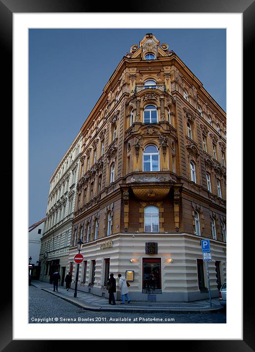 Corner Building, Prague Framed Mounted Print by Serena Bowles