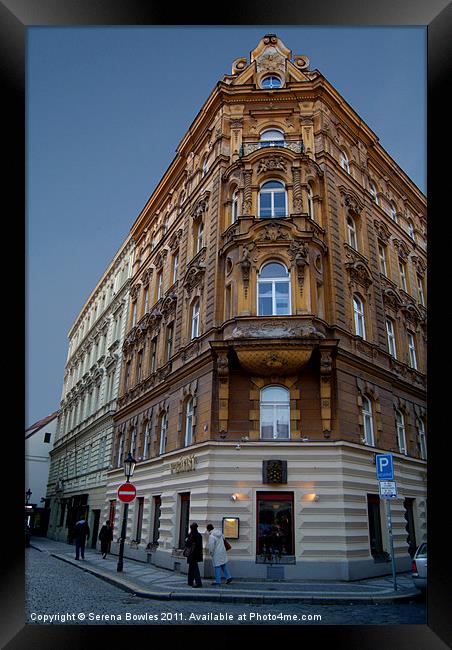 Corner Building, Prague Framed Print by Serena Bowles