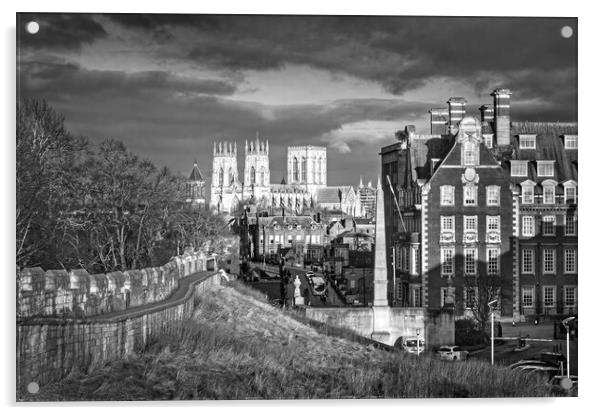 York City Wall and Skyline  Acrylic by Darren Galpin