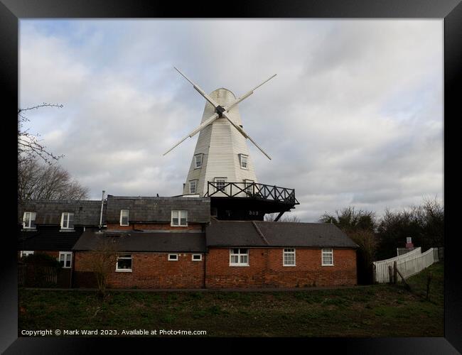 Rye Windmill in Sussex. Framed Print by Mark Ward