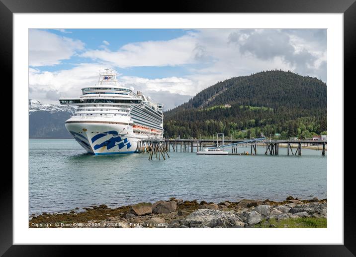 Princess Cruises ship Ruby Princess docked in the Chilkat inlet, Haines, Alaska, USA Framed Mounted Print by Dave Collins