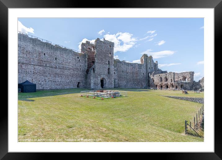 The remains of the entrance of Tantallon Castle from inside the court yard, North Berwick, East Lothian, Scotland Framed Mounted Print by Dave Collins
